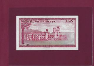 THE ROYAK BANK OF SCOTLAND PLC 100 POUNDS 1985 P - 345 AU - UNC RARE 2