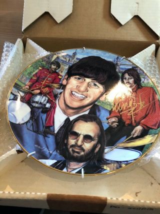 Ringo Starr Signed Commemorative Limited Edition Plate [beatles] Boxed