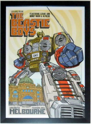Beastie Boys 2005 Tour Poster By Rhys Cooper Custom Framed 20x30