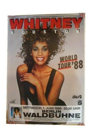 Whitney Houston German Tour Poster 1988 Concert