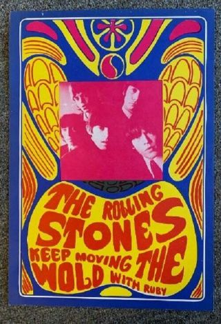 Rolling Stones Promo Poster Circa 1967 In Store Sweden