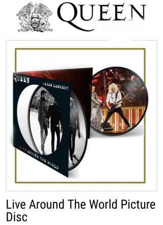 Queen & Adam Lambert Live Around The World 2 X Lp Picture Discs Ltd 2020 Copies