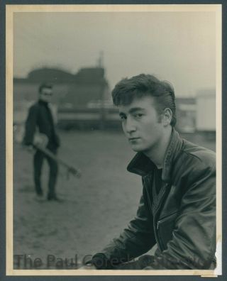 Beatles Astrid Kirchherr Ast 24 - 8x10 Photo Print - John Outside - Stu - 1961 - Estq
