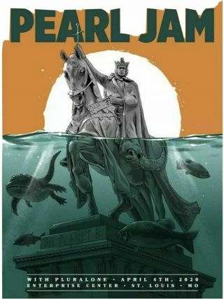 Pearl Jam Poster St.  Louis 2020 Ian Williams Show Edition Postponed Show Se
