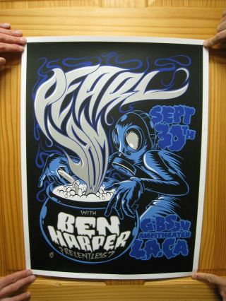 Pearl Jam Poster Ben Harper And The Relentless 7 Silk Screen Los Angeles