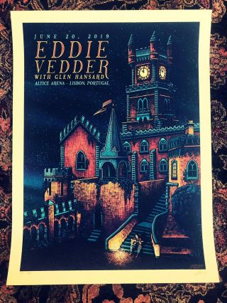 Eddie Vedder Lisbon Portugal 6/20/19 Ap Poster By Luke Martin S/n Xx/85