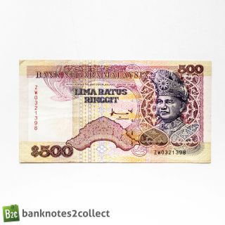 Malaysia: 1 X 500 Malaysian Ringitt Banknote.