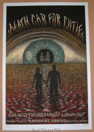Emek Death Cab For Cutie Troutdale Poster Print Sunset Signed Numbered Doodled