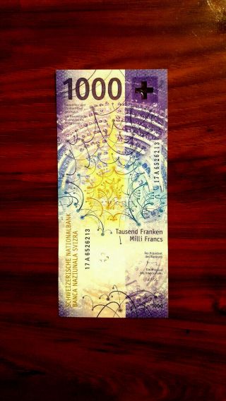 Switzerland Swiss 1000 Francs Gem Unc First Prefix A.