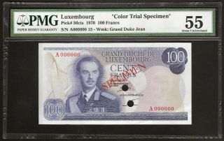 Luxembourg 100 Francs 1970 P:56cts Aunc