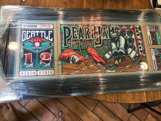 Pearl Jam Poster Safeco Field Seattle Framed 2018 Brad Klausen