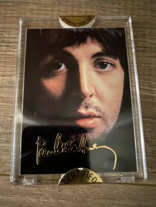 1996 Sports Time Beatles 24kt Gold Signature Card: Paul Mccartney 2 Redemption