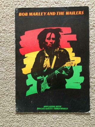 Bob Marley & The Wailers Tour Programme 1975 Natty Dread Uk Tour Third World 1