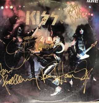 Kiss Alive Lp Originally Autographed By Gene Paul Ace Peter