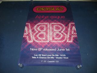 Erasure - Abba - Esque - Giant 1992 Uk Subway Promo Poster