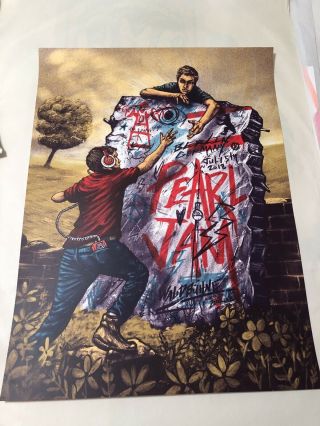 Pearl Jam Berlin 2018 Zeb Love Poster Show Edition