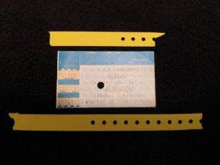 Nirvana Concert Ticket With Wrist Band