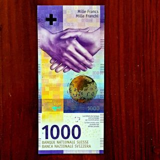 Switzerland Swiss 1000 Franken Gem Unc.