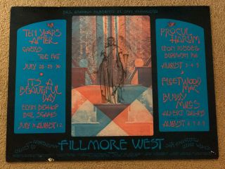 Bill Graham Concert Poster Fleetwood Mac - Ten Years After - Procol Harum And Others