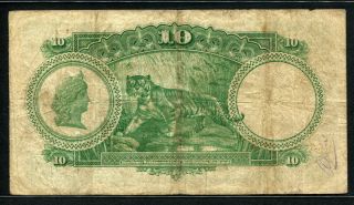 Straits Settlements 1935,  10 Dollars,  P18,  F - VF 2