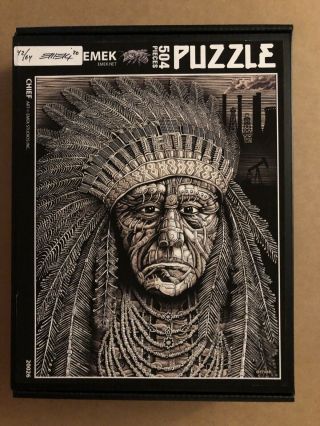Pearl Jam Chief Emek Puzzle Signed & Numbered /64 In Hand