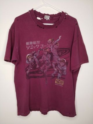 Sonic Youth Shirt Japanese Tour 1992 Authentic Xl