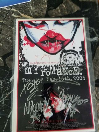 My Chemical Romance Autographed Pipeline Cafe Honolulu Concert Poster 11x17