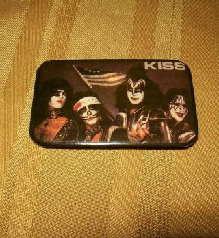 Kiss Us Tour 3 Inch Button Pin Pinback 1976 1977 Vintage Aucoin Alive Ii Lp