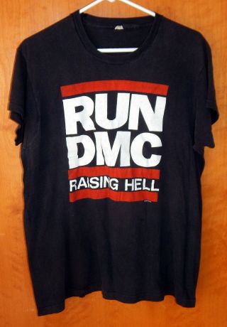 Rare 1986 Run Dmc Raising Hell Concert Tour Tee T - Shirt - Size Xl