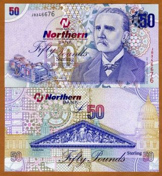 Ireland Northern Bank (no Longer Exists) 50 Pounds,  2005,  P - 208,  Unc Scarce