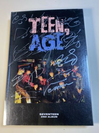 Seventeen 2nd Album Teen Age Autographed Signed Promo Cd Dino Photo Card