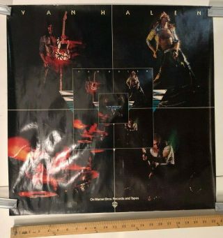 Vintage Van Halen Poster 1978 Warner Bros.  Eddie Sammy Hagar David Lee Roth
