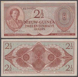 Netherlands Guinea,  2 1/2 Gulden,  1950,  Vf,  P - 5 (a)