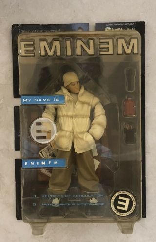 (rare) Art Asylum Eminem My Name Is Action Figure Doll Playset Slim Shady Lp Nib