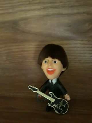 Remco 1964 Beatles Paul Mccartney Soft Body Doll,  Seltaeb Nems Doll W/instrument