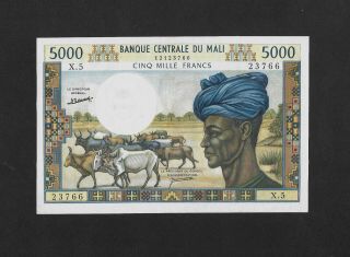 Unc 5000 Francs 1972 Mali