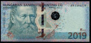Test Note Hybrid Hungarian Banknote Printing,  Portrait H.  Otto 2019,  Intaglio