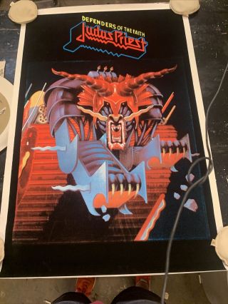Judas Priest Defenders Of The Faith Vintage 1984 Heavy Metal Poster