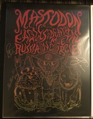 Mastodon Eagles Of Death Metal October 2017 Russian Circles Poster Print Signed
