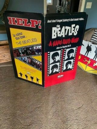 Vintage Cardboard Beatles Help And Hard Day 