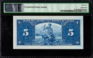 1937 Bank of Canada $5 Banknote,  Coyne/Towers,  PMG UNC - 64 EPQ 2