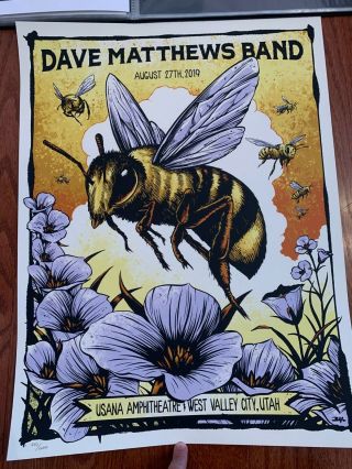 Dave Matthews Band Poster,  West Valley City Utah 492/600