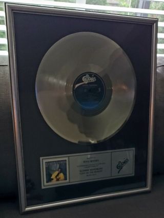 Luther Vandross Platinum Sales Award Plaque For " Give Me The Reason " Album.  Rare