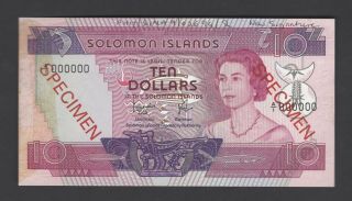 Solomon Islands 10 Dollars Nd (1977).  P7as Specimen Uncirculated