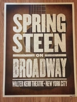 Bruce Springsteen On Broadway Official Ltd.  2nd Edition Show Poster /4000