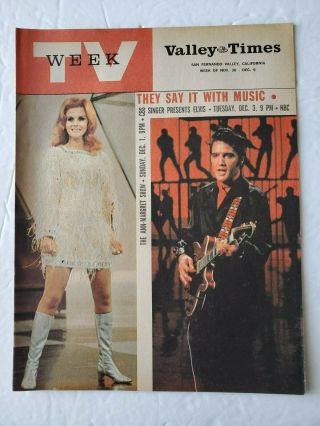 Nov 30,  1968 Los Angeles (valley) Times Tv Week Elvis Presley Comeback Special