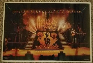 Vintage Kiss 1977 Love Gun/alive Ii Live On Stage Poster