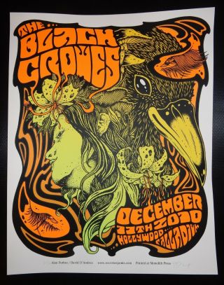 The Black Crowes Poster Hollywood Palladium 12/11 2010 S/p 26/50 Alan Forbes