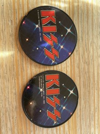Kiss Aucoin 1980 Australian Rare Disco Bag Variant Badges.  Both Blue Versions.