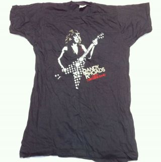 Randy Rhoads Ozzy Osbourne 1982 Vintage Promo Concert Tour T - Shirt Black Sabbath